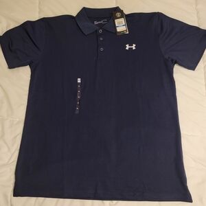 Under Armour Men's Polo 2pk Navy Blue And Light Gray.